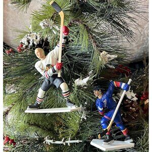 Brett Bobby Hull Starting Lineup Vintage Christmas Tree Ornaments 1996 Retro